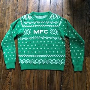 Ugly Christmas Sweater Mens S Green Nordic MFC